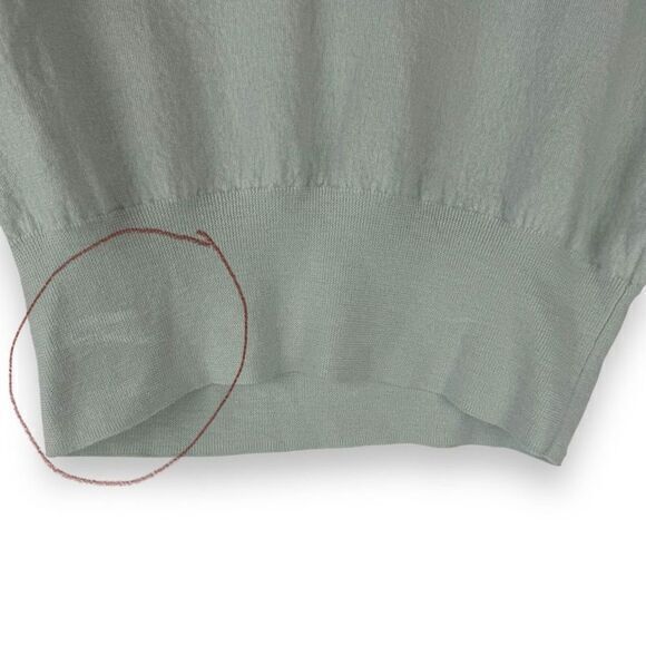 Madewell Polo Sweater Womens Size XL Mint Green 100% Merino Wool Academia Preppy - Picture 5 of 13